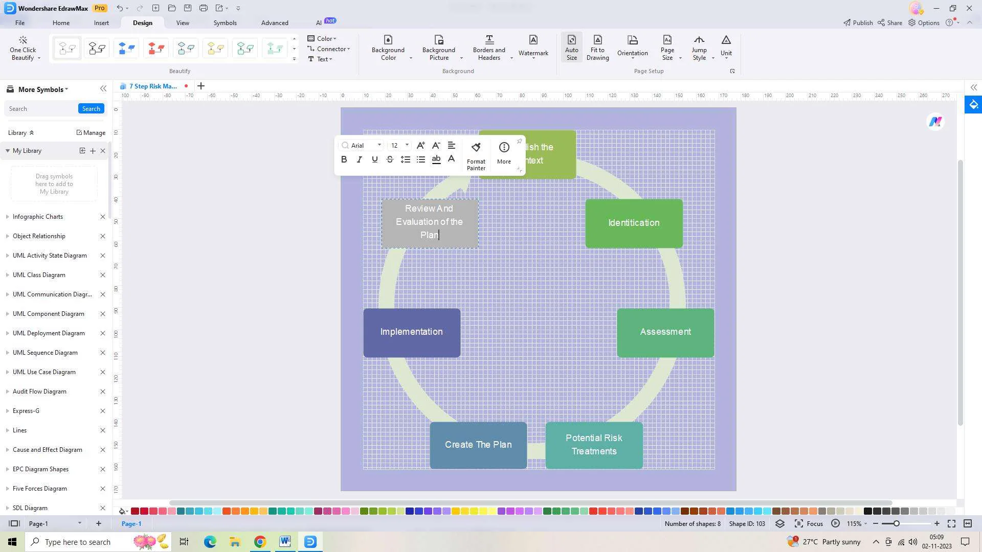 adding data to the flowchart