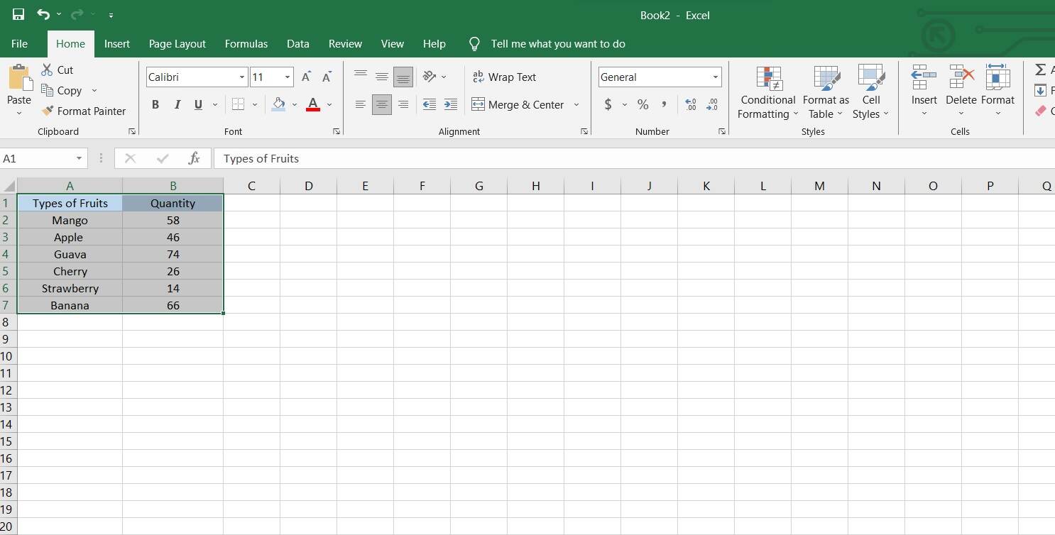 add data values on excel spreadsheet
