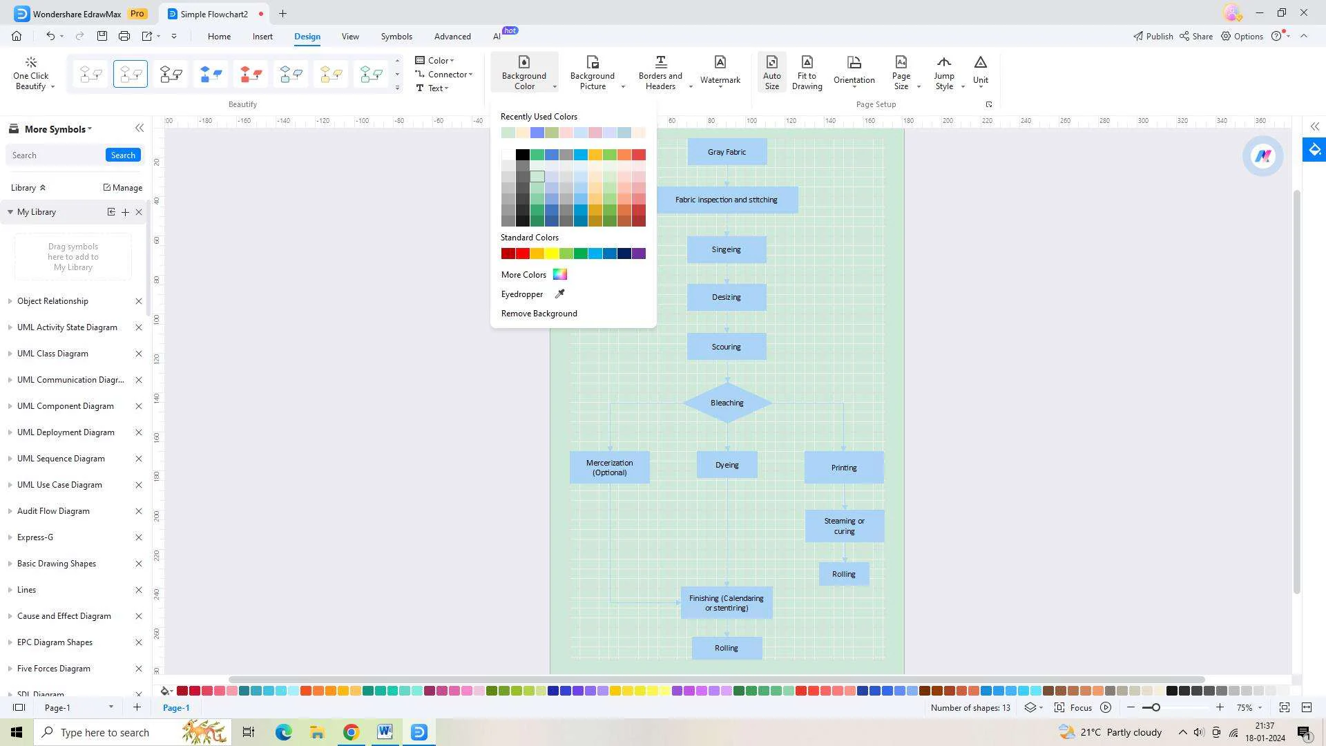 customizing the template