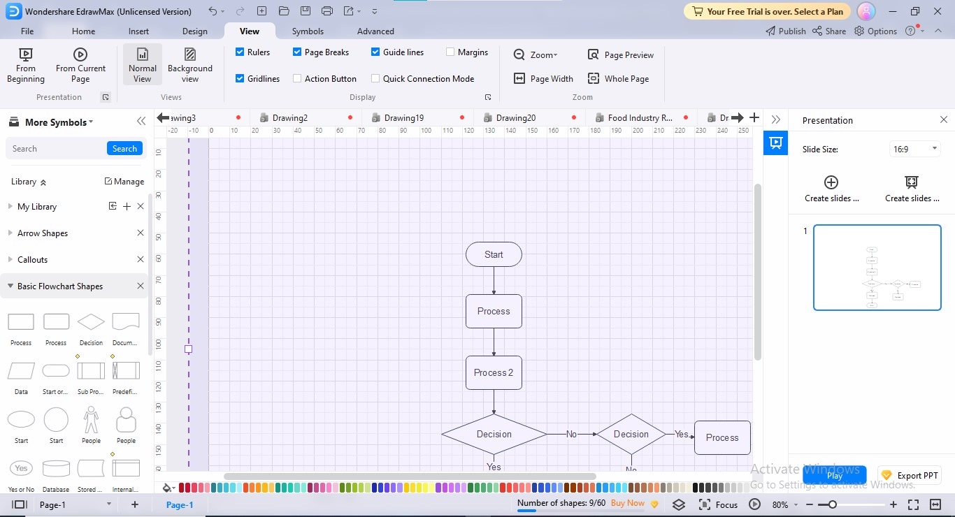 edrawmax clicking export ppt button