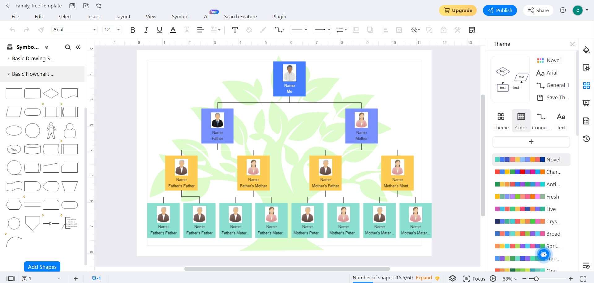 edrawmax family tree chart online