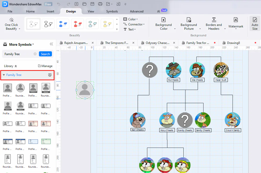 Family Trees with Three or More Generations