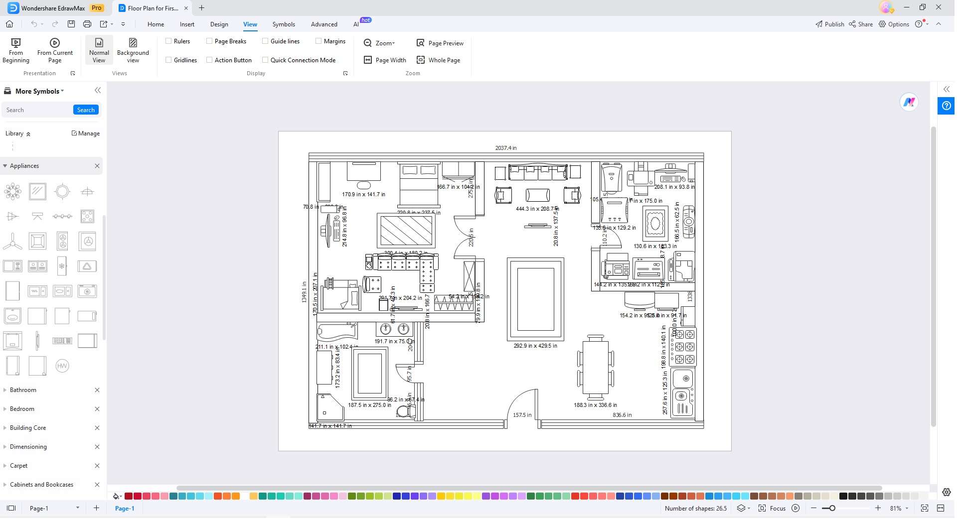 edrawmax editing interface