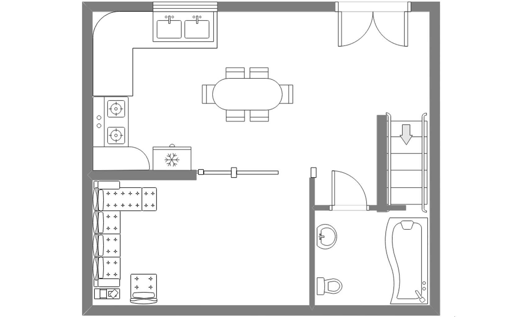 first-floor apartment house plan