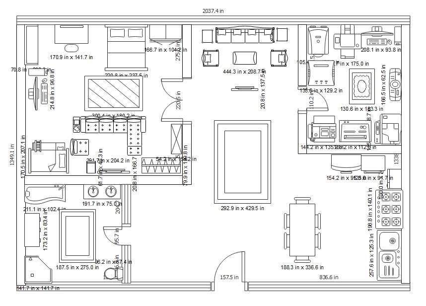 first-floor plan with measurements