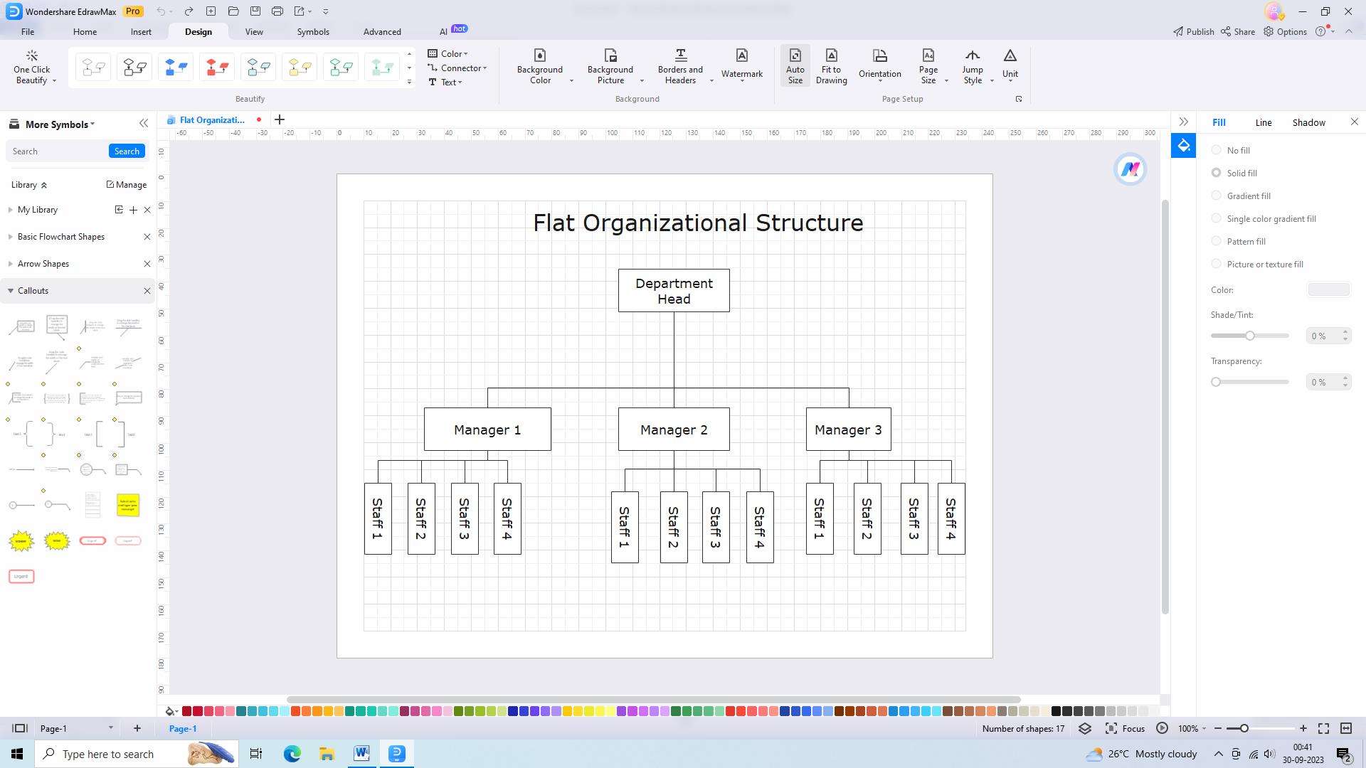How to creat a Flat Organizational Chart