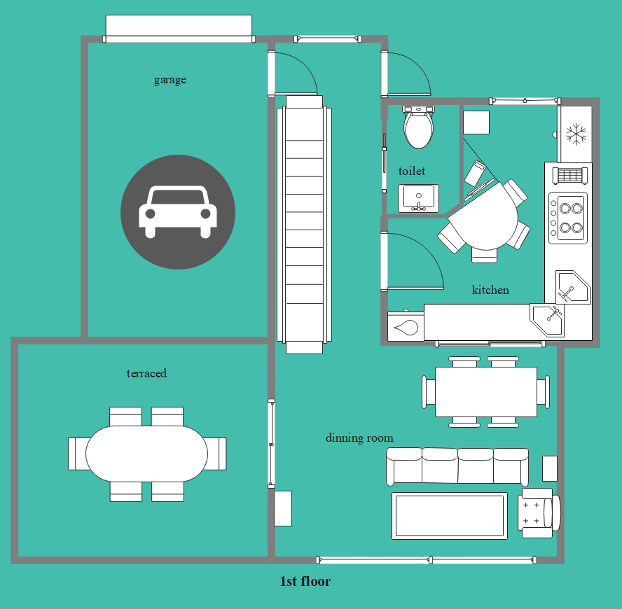 Floor Plan With Garage