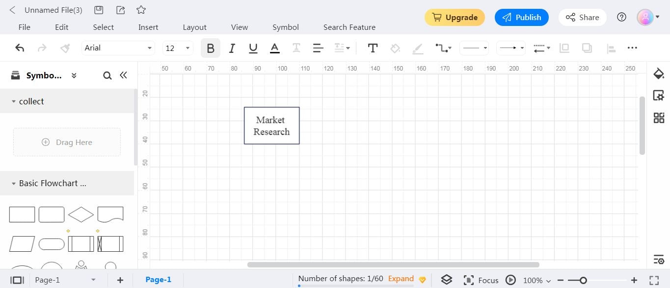 add shapes to edrawmax flowchart