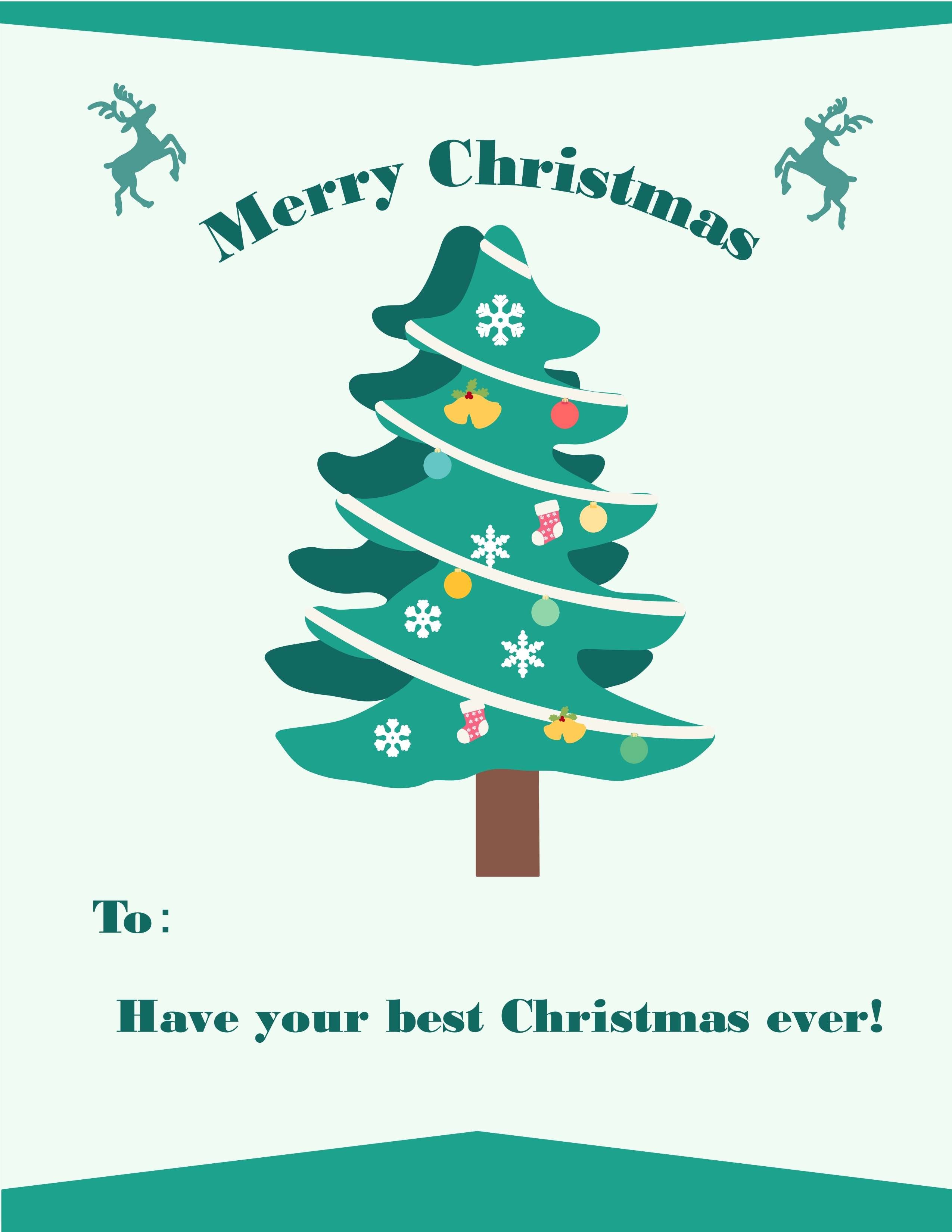 free christmas card template