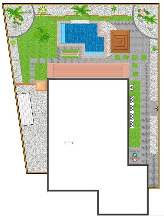 outdoor garden floor plan template