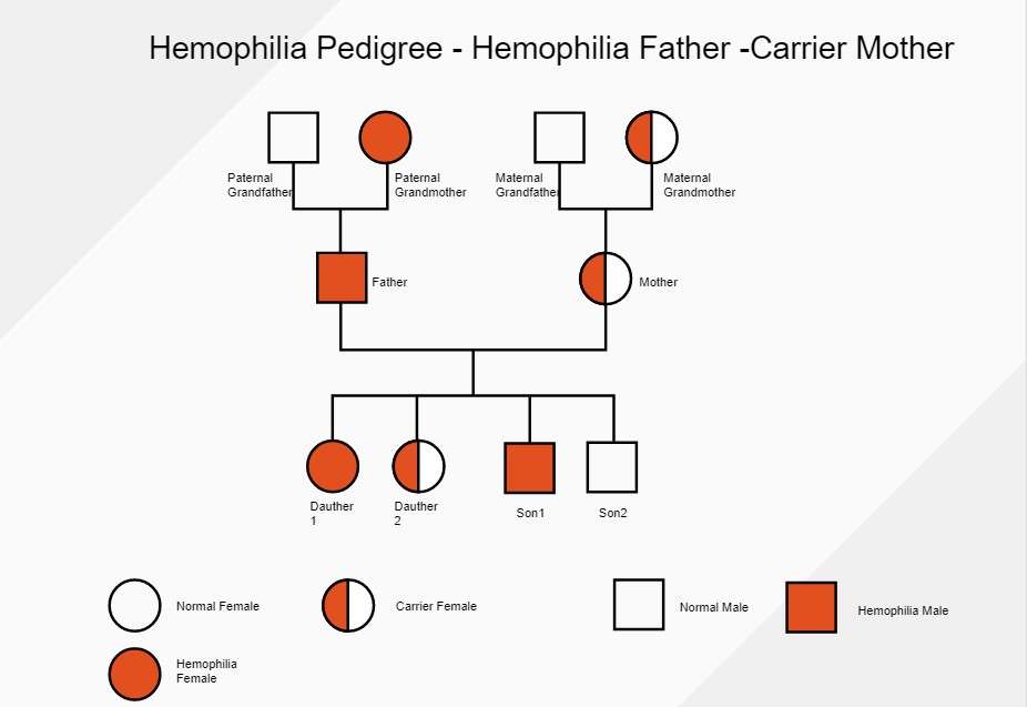 EdrawMax hemophilia genogram template