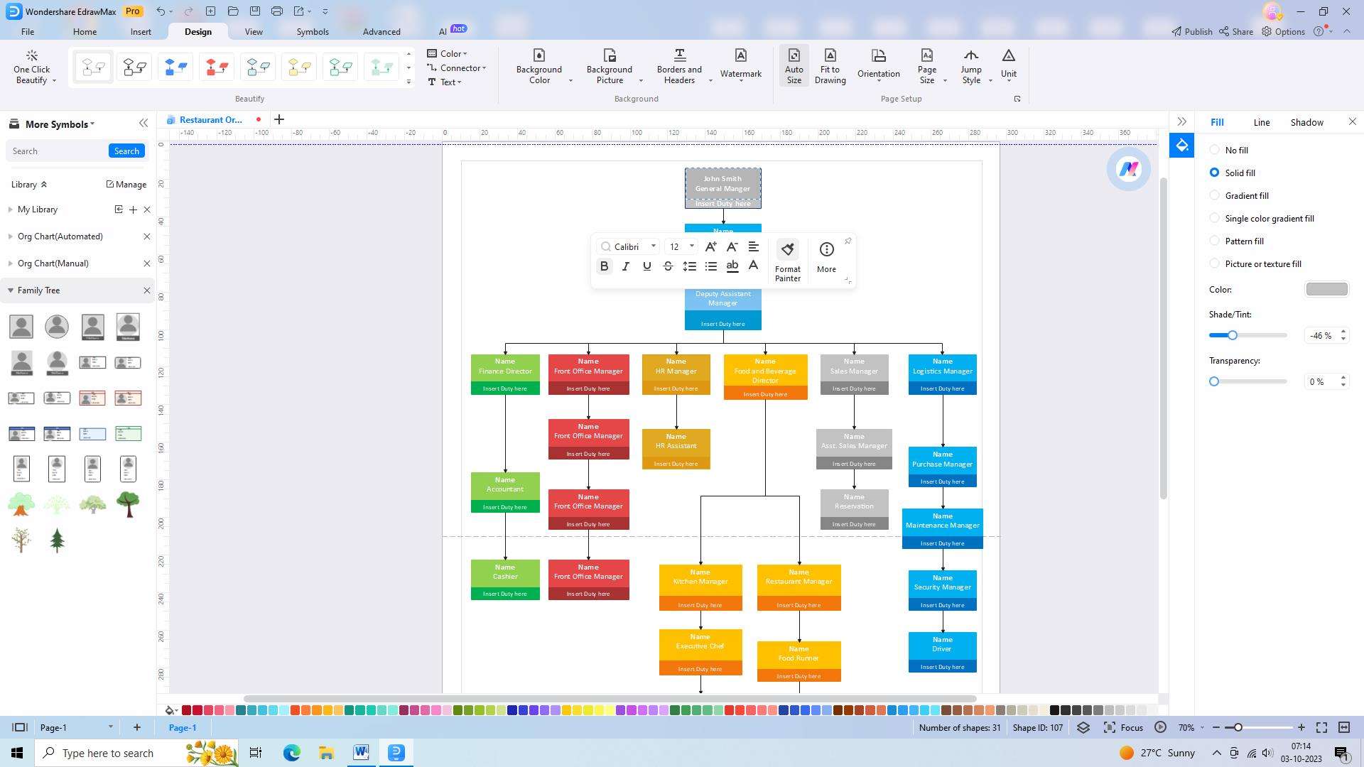 How to creat a google docs org chart