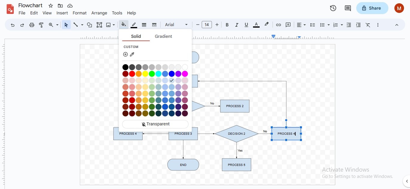 rellenar color diagrama de flujo formas google dibujos