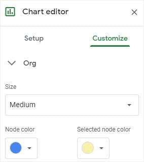customizing org chart in google sheets