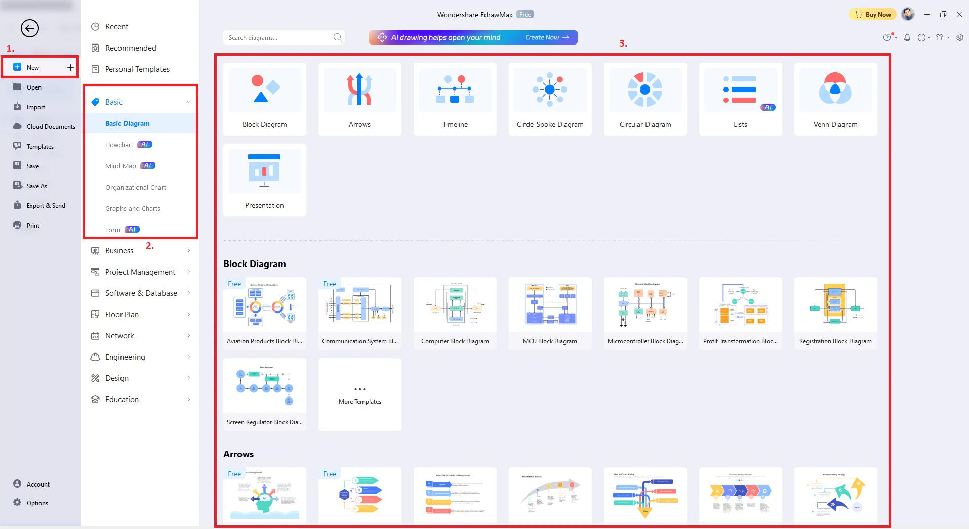 edrawmax user interface