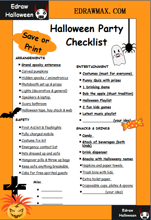 Halloween Party Checklist