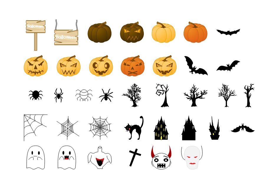 Paquete de símbolos de Halloween 1