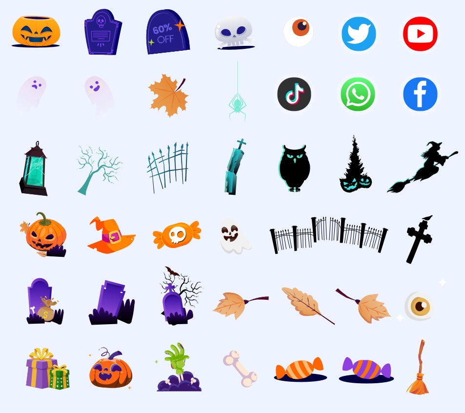 Paquete de símbolos de Halloween 3