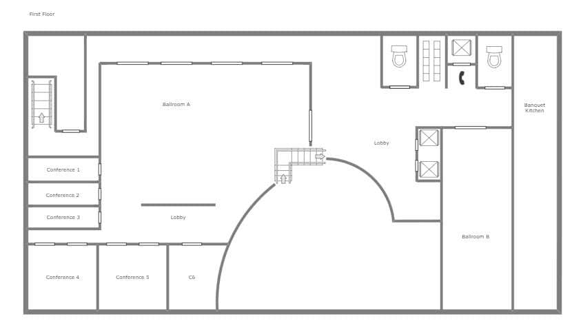 first floor of the hotel layout