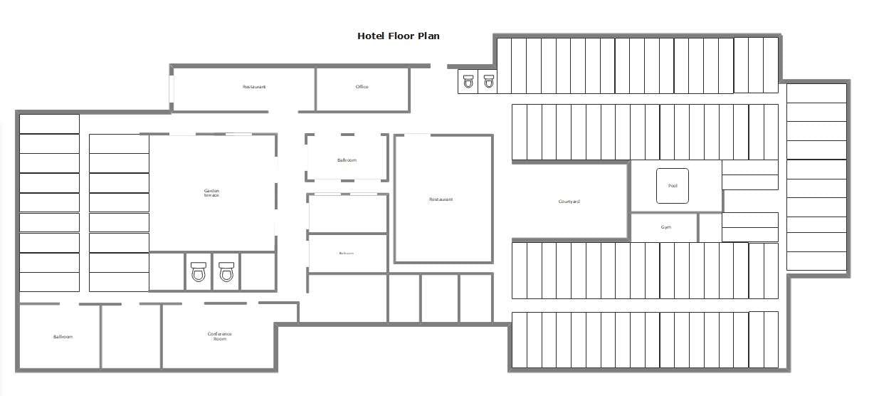 hotel plans with leisure space