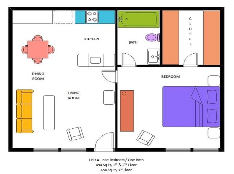 floorplan of one bedroom apartment