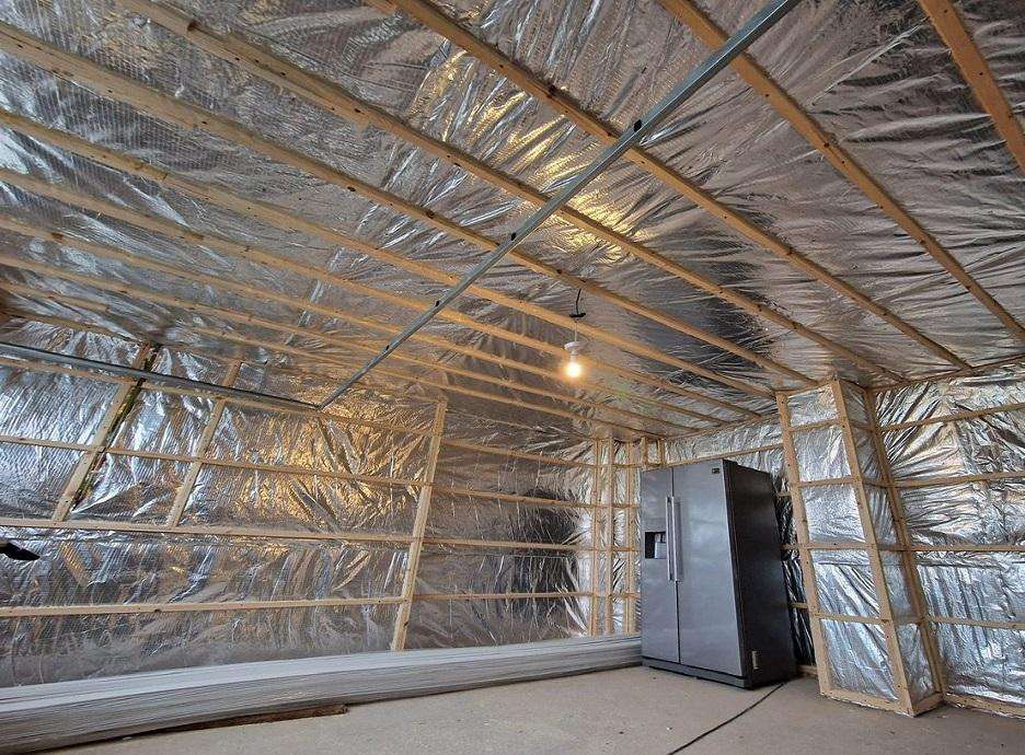 insulation kit on garage ceiling