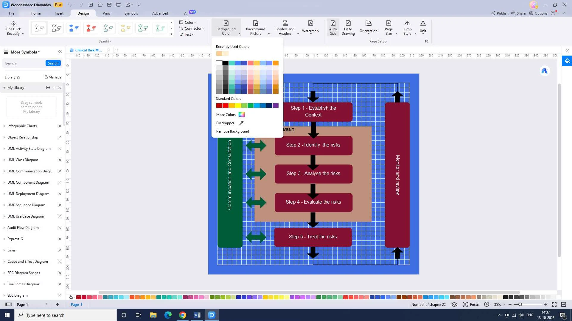 customizing template in edrawmax