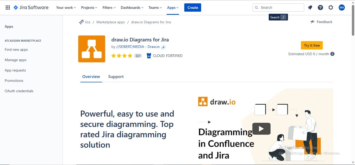 get drawio integration for jira