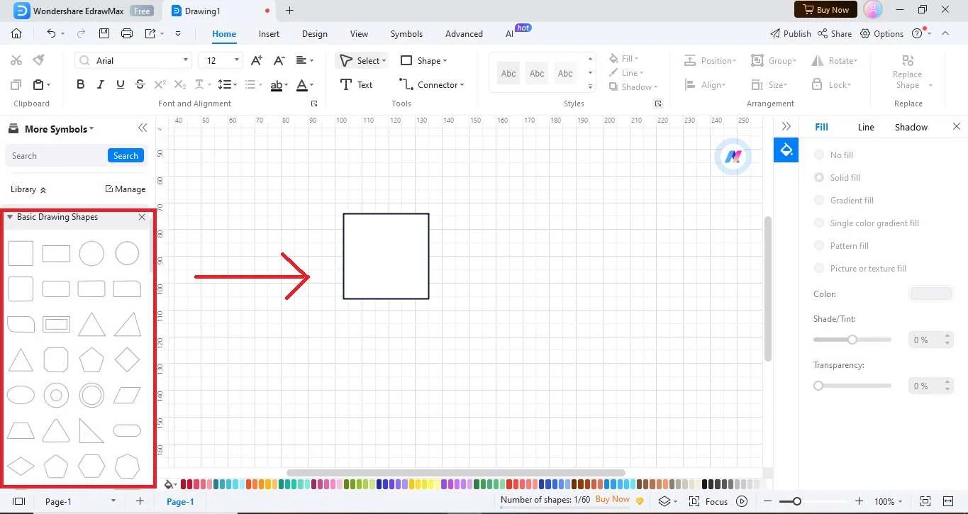 step of creating family tree: pick-shape