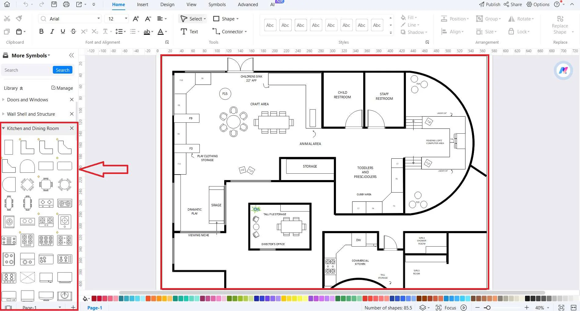 edrawmax kitchen planner