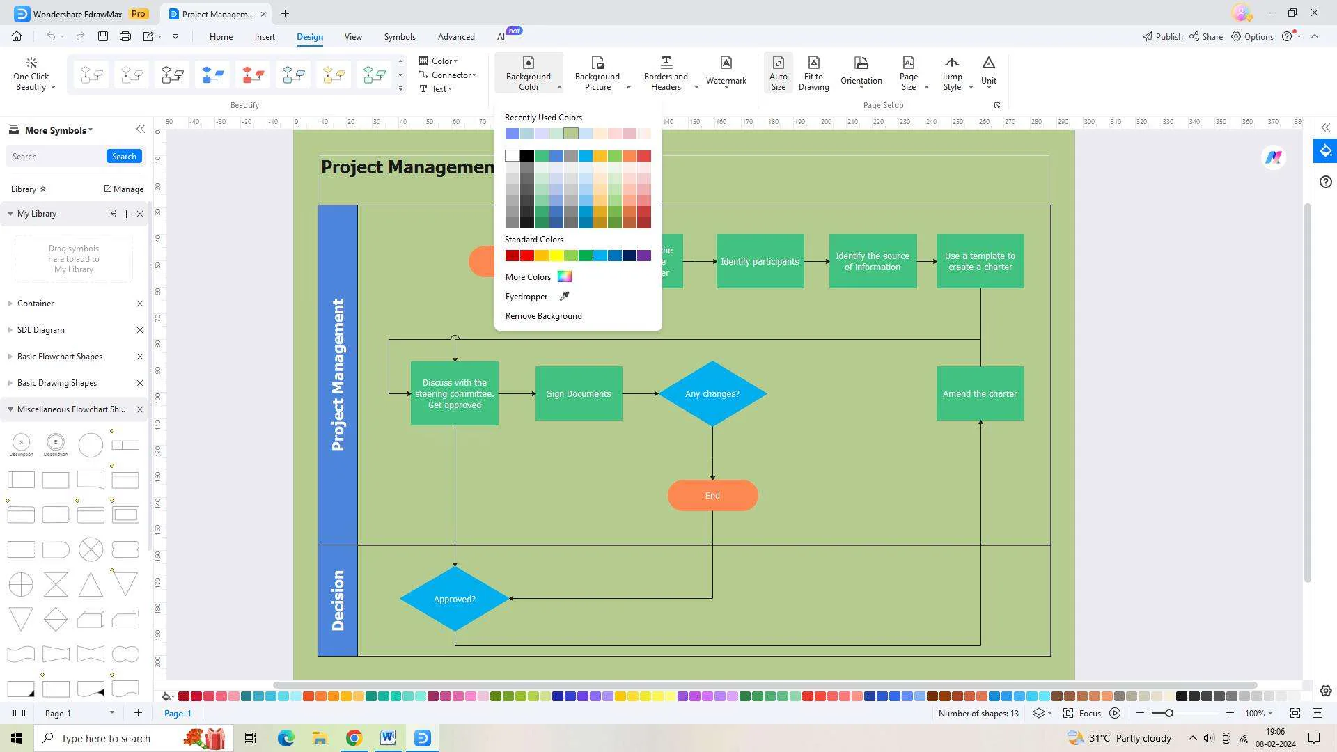 customizing the template