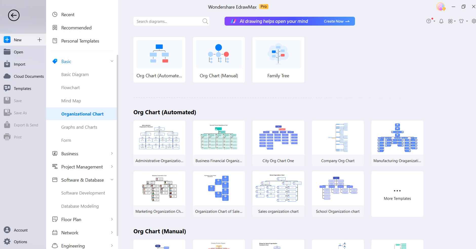 wondershare edrawmax create organizational charts