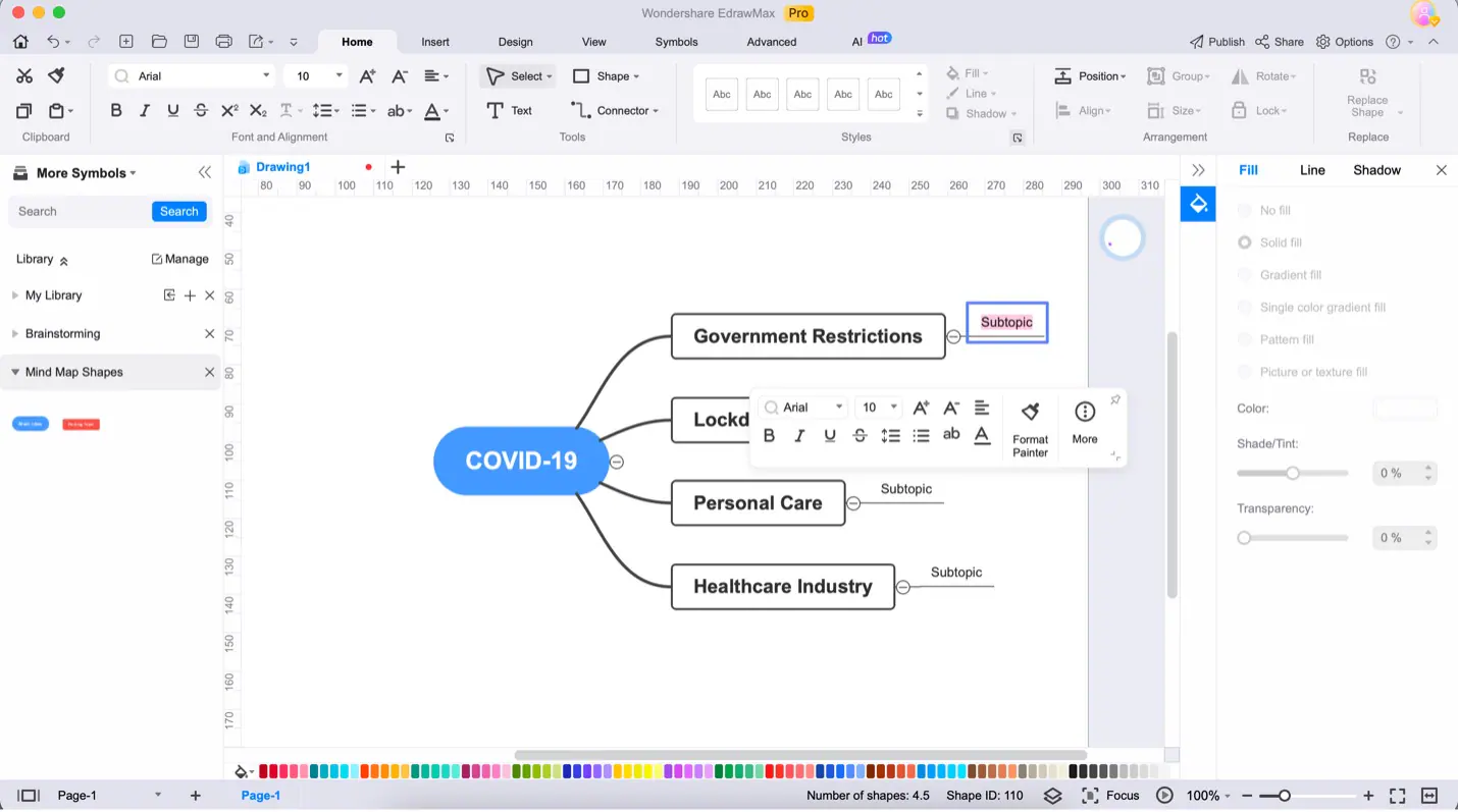 edrawmax mind map