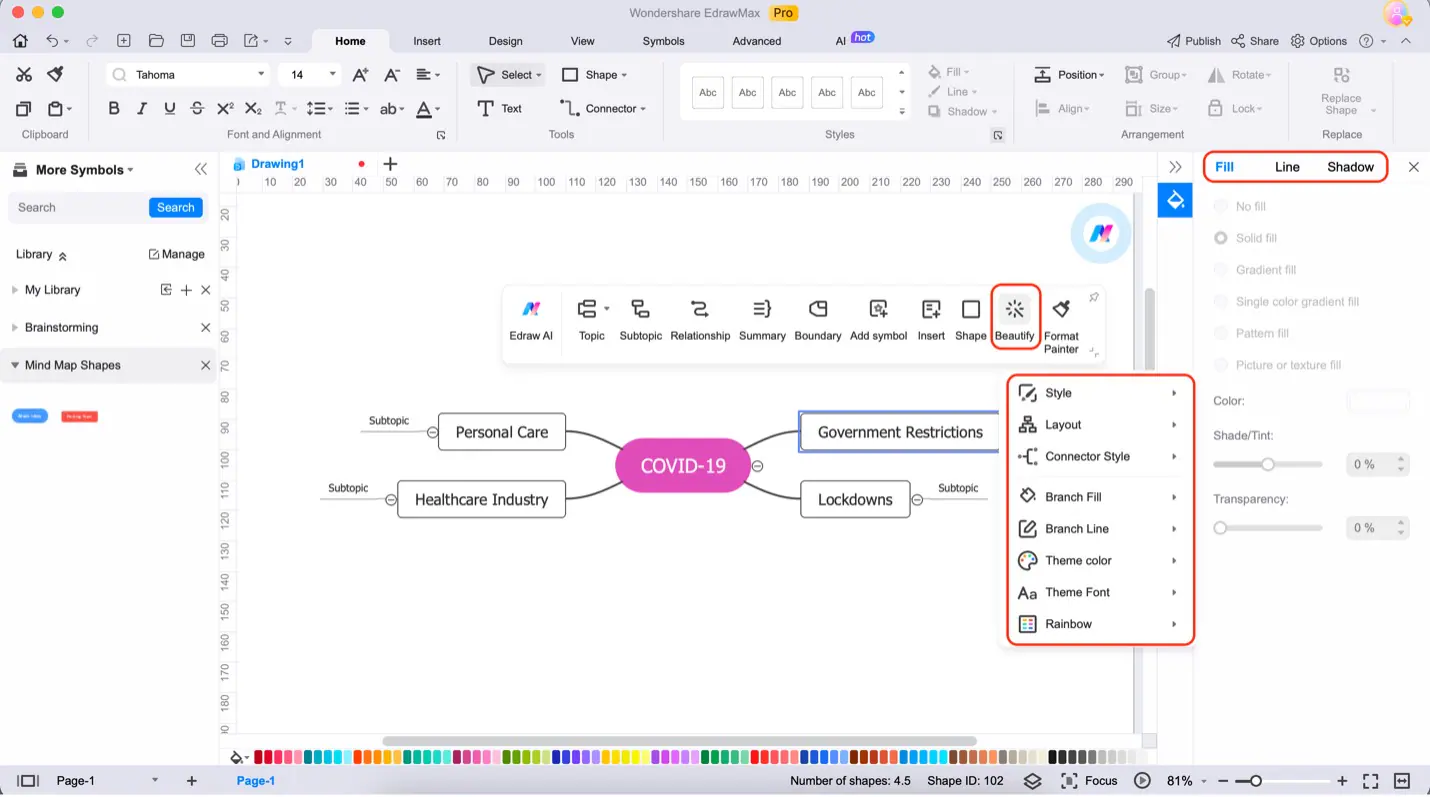 Edrawmax Make Mindmap Step 05 