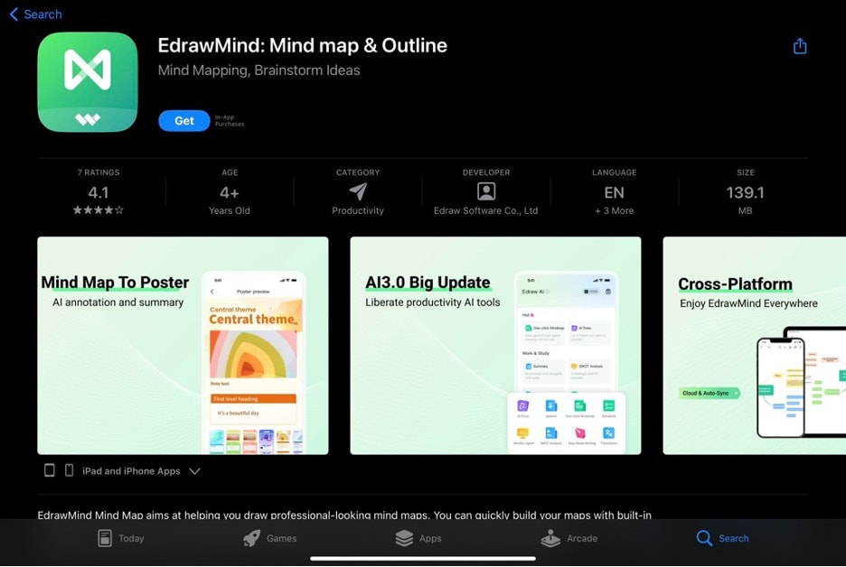 edrawmax ipad app store page