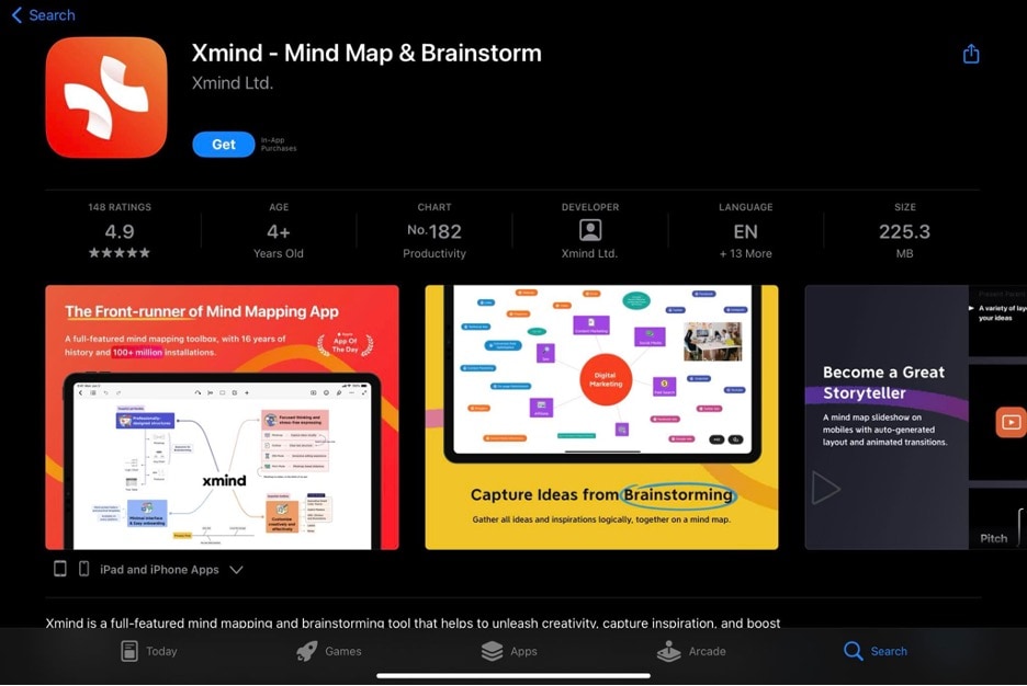 xmind ipad app store page