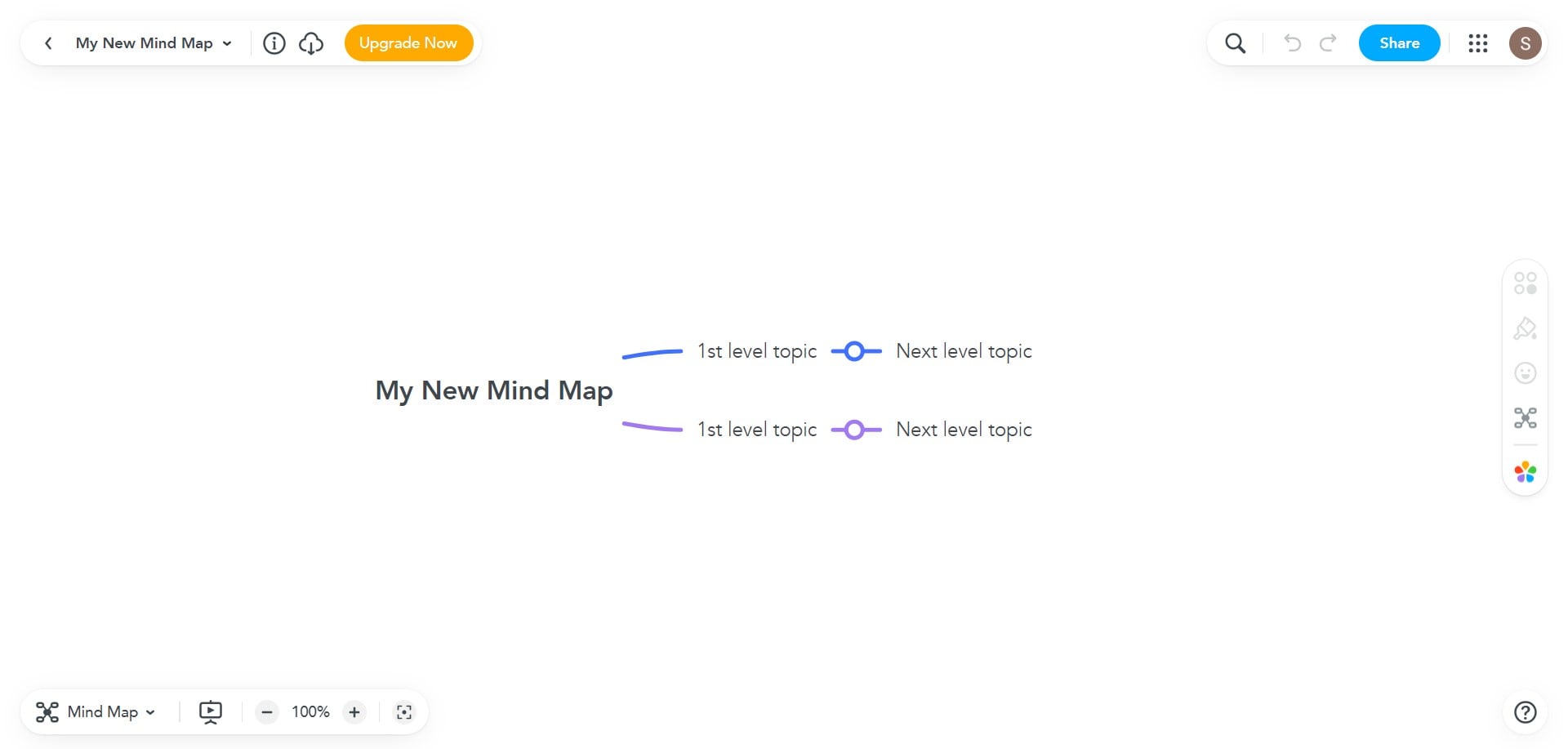mindmeister mindmap online interface