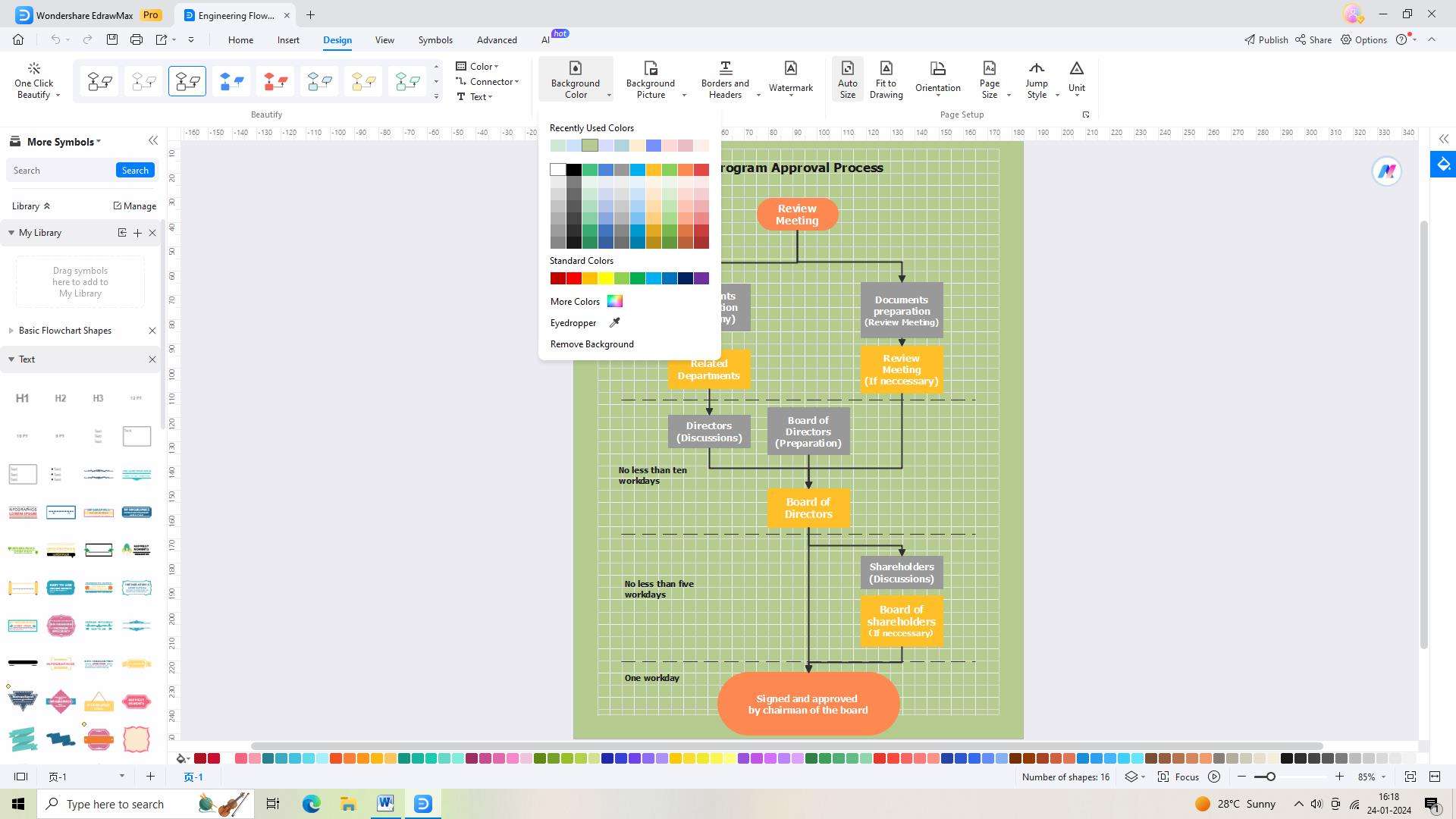 customizing the template