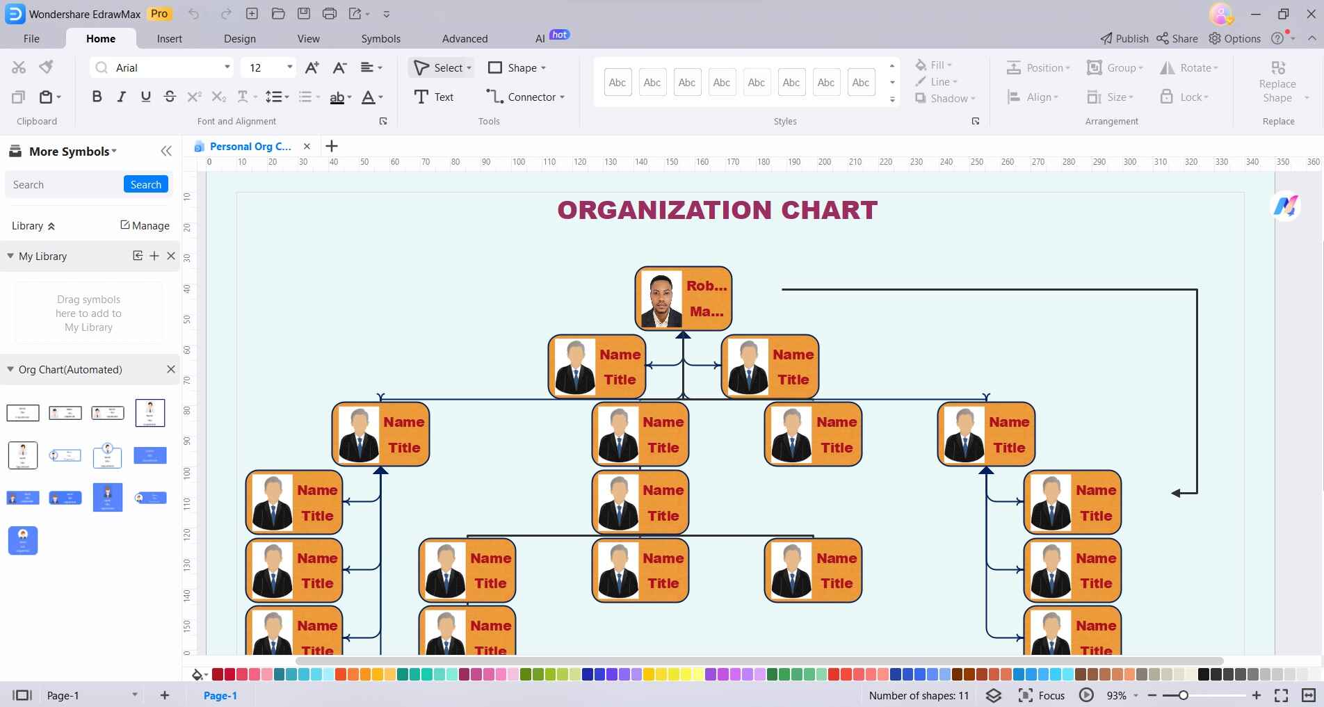 example of org chart in edrawmax