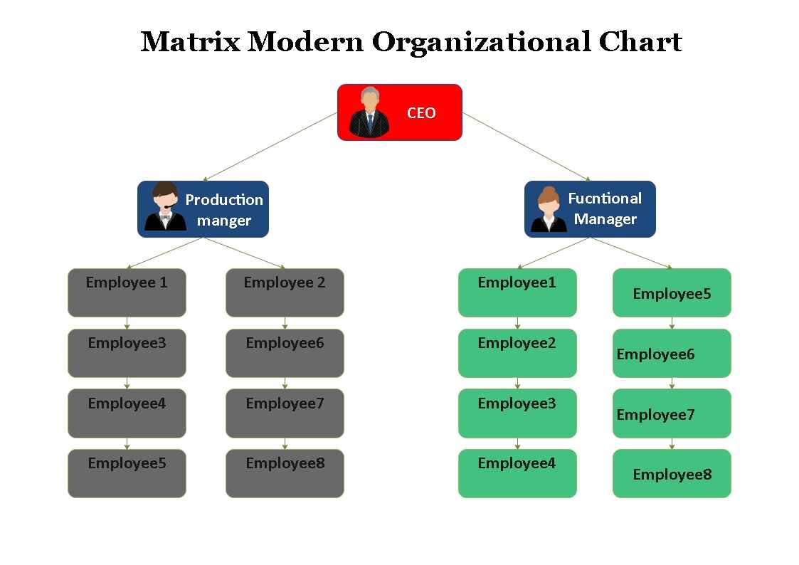 example of modern organization chart design