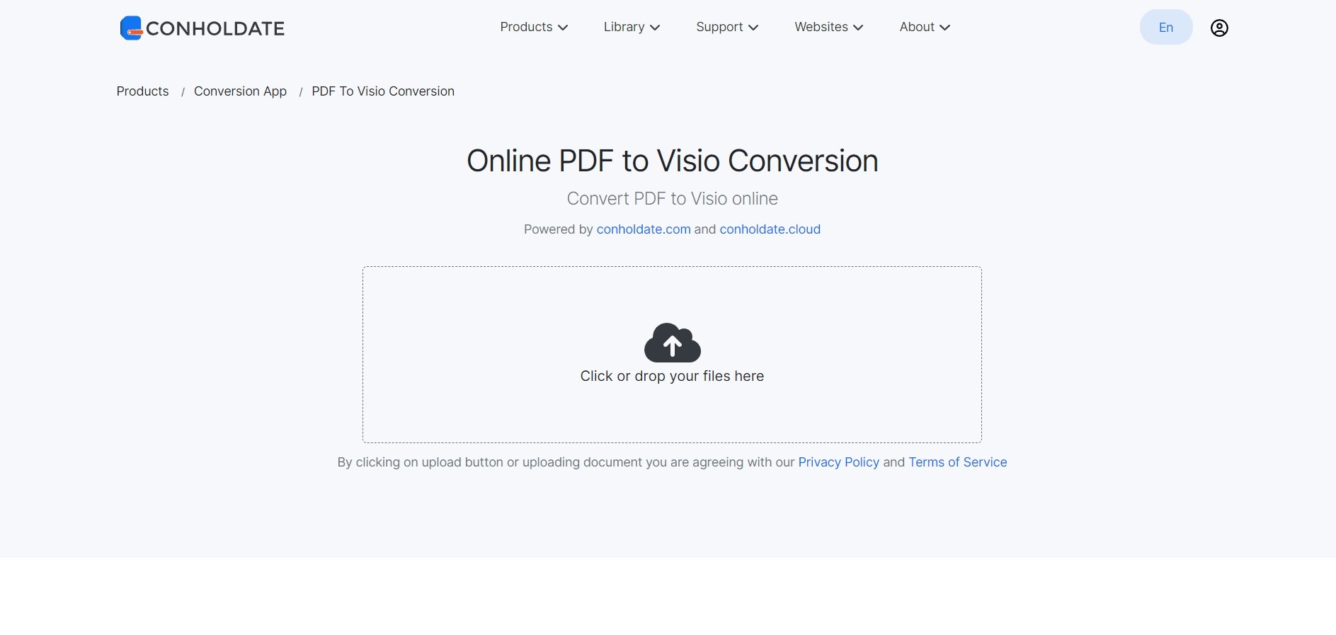 conholdate pdf to visio converter interface