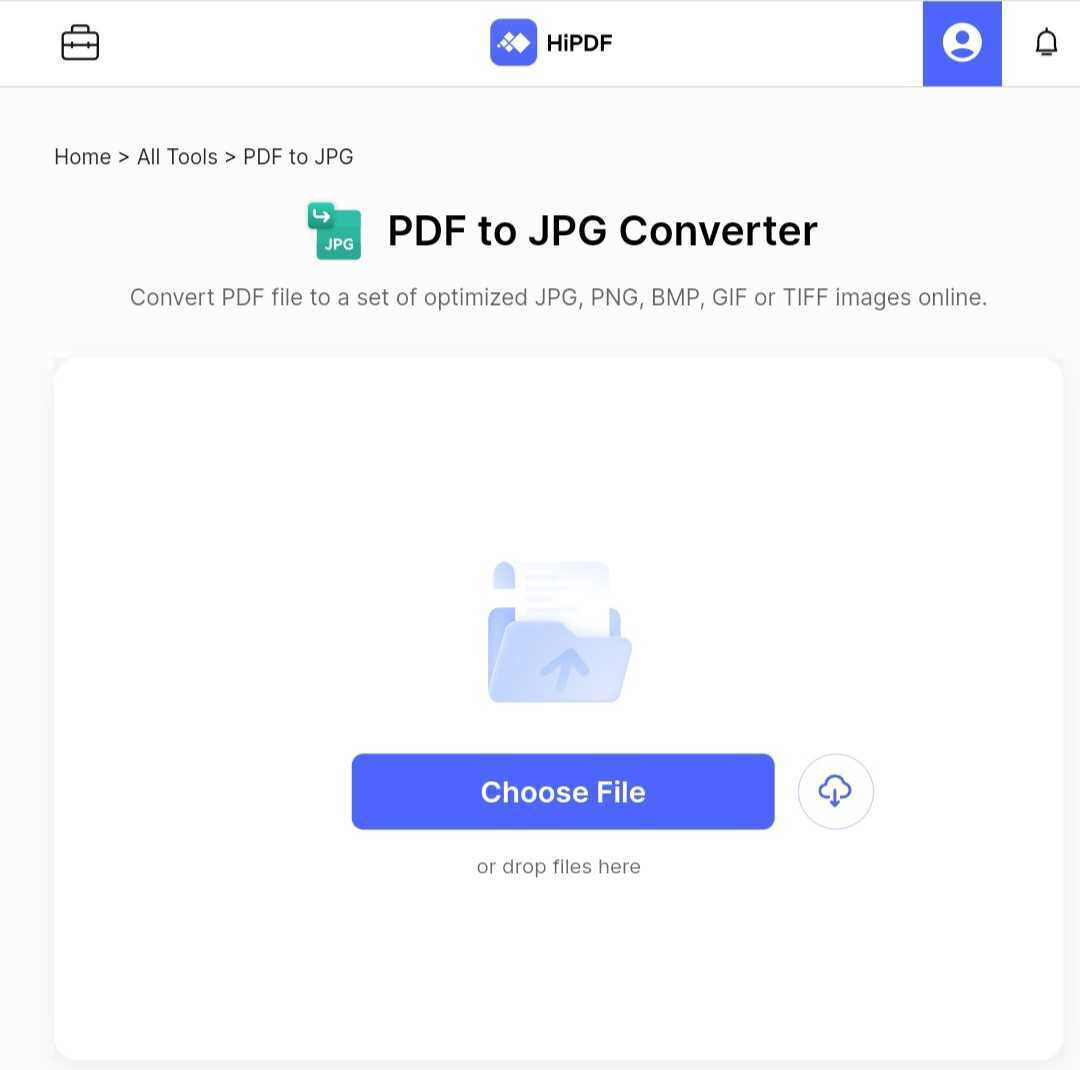hipdf online pdf to jpg converter