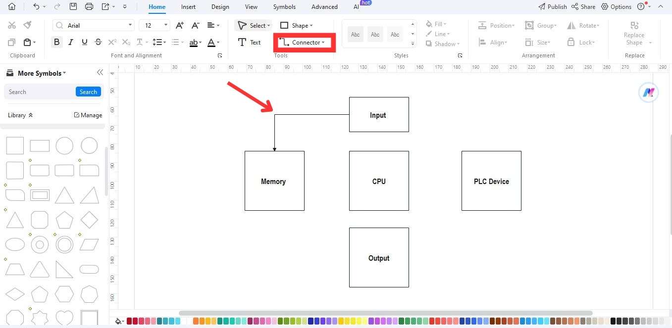 add connections and label the blocks