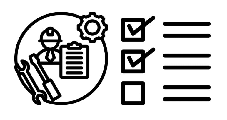 maintenance icon and checklist