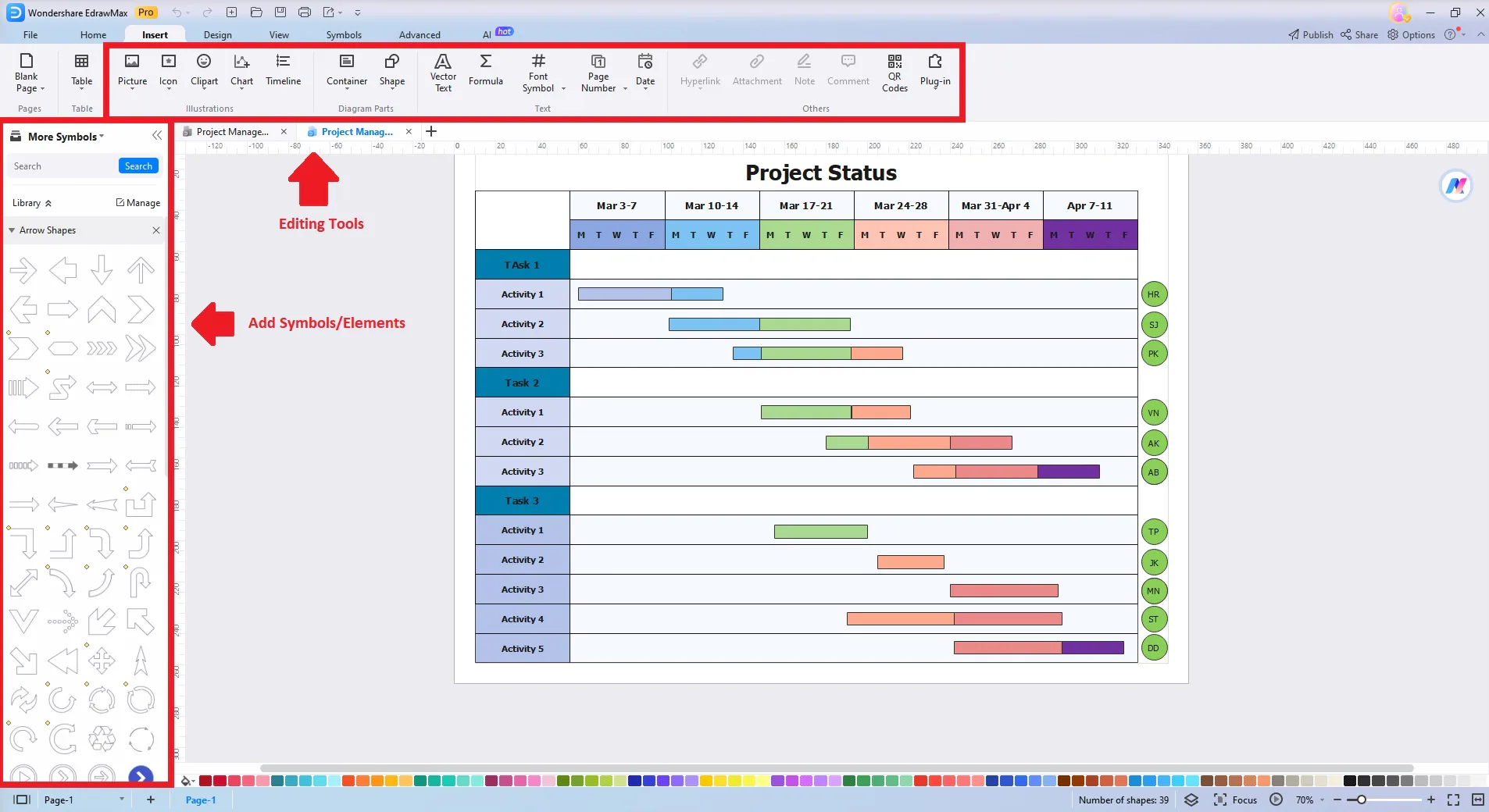 Como personalizar seu gráfico de gerenciamento de projetos