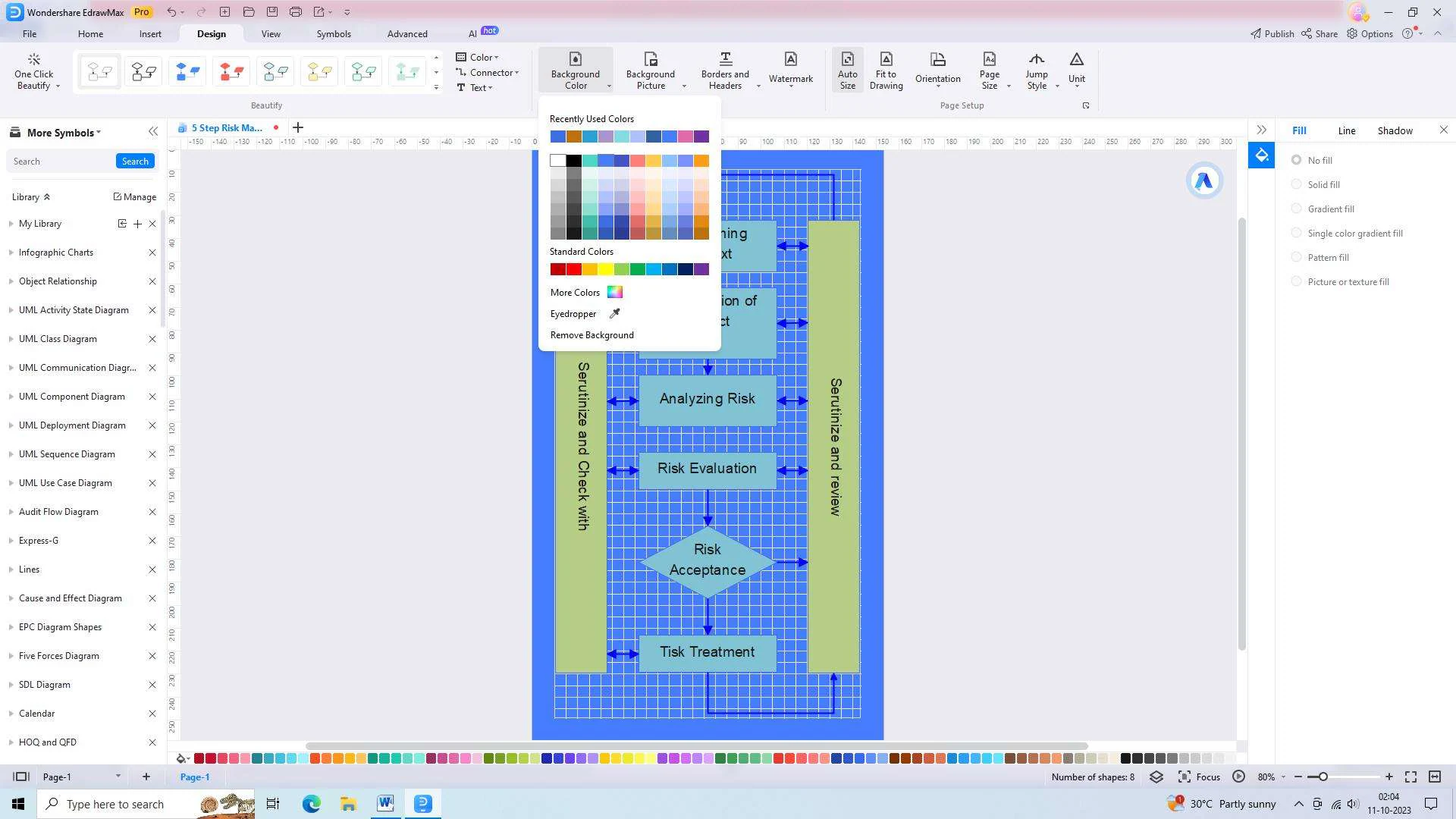 customzing flowchart in edrawmax