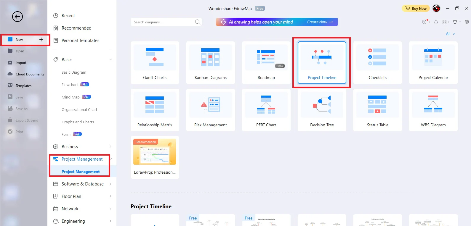 línea de tiempo de proyecto