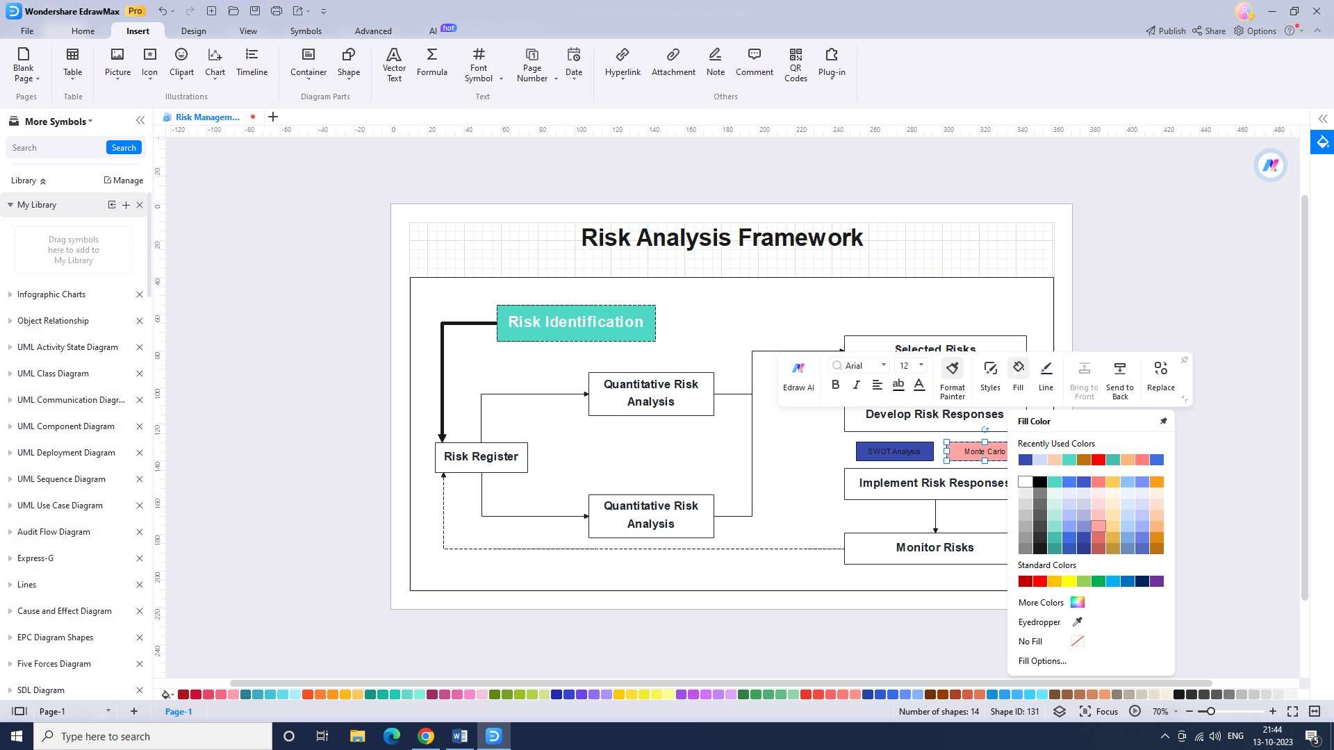 adding risk analysis strategies in edrawmax