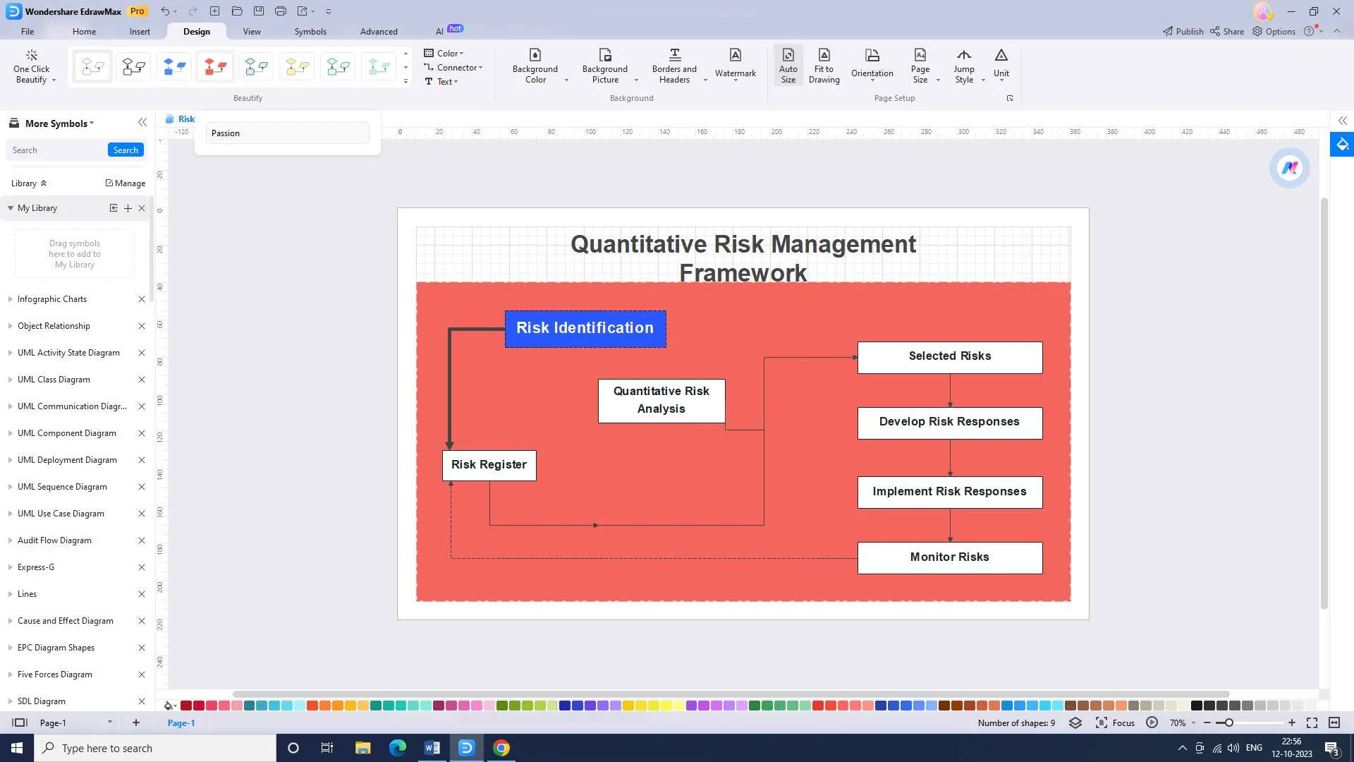 ustomzing flowchart in edrawmax