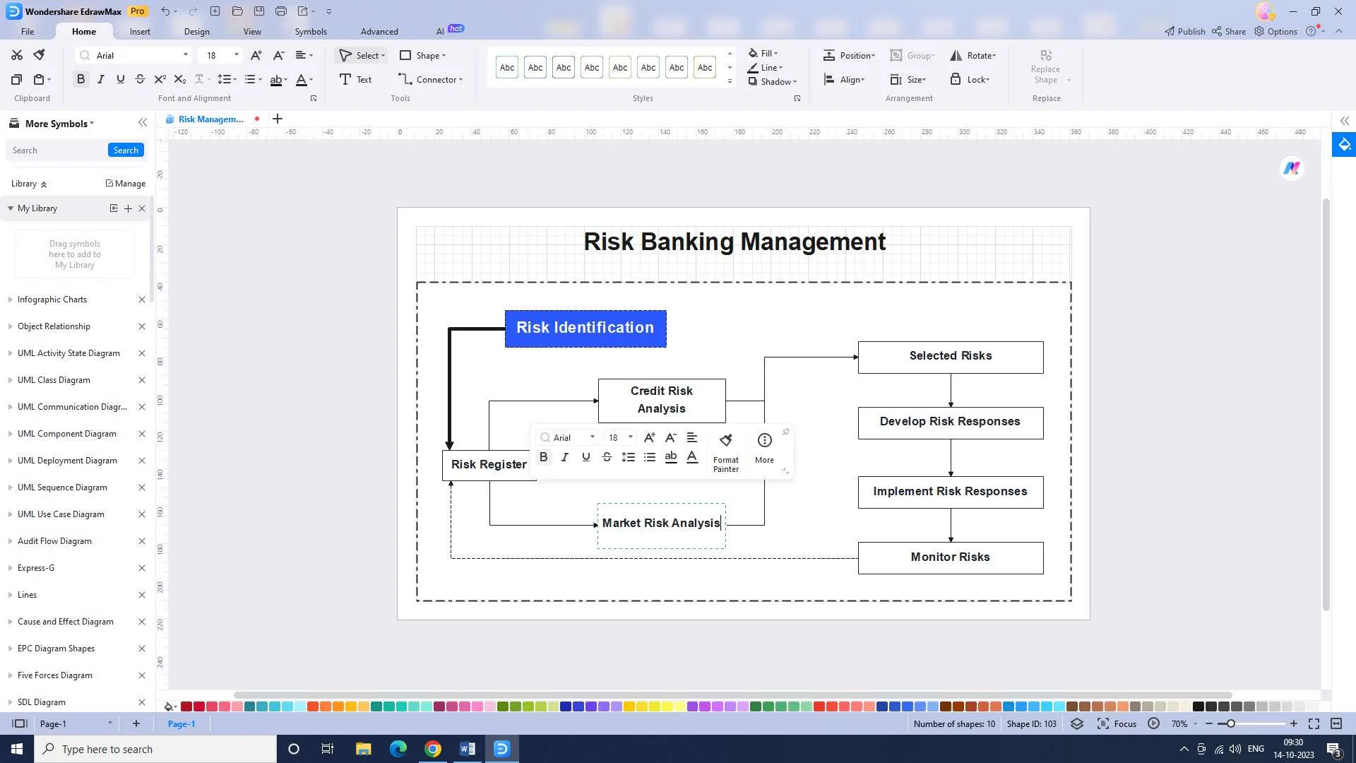 entering data in chart in edrawmax